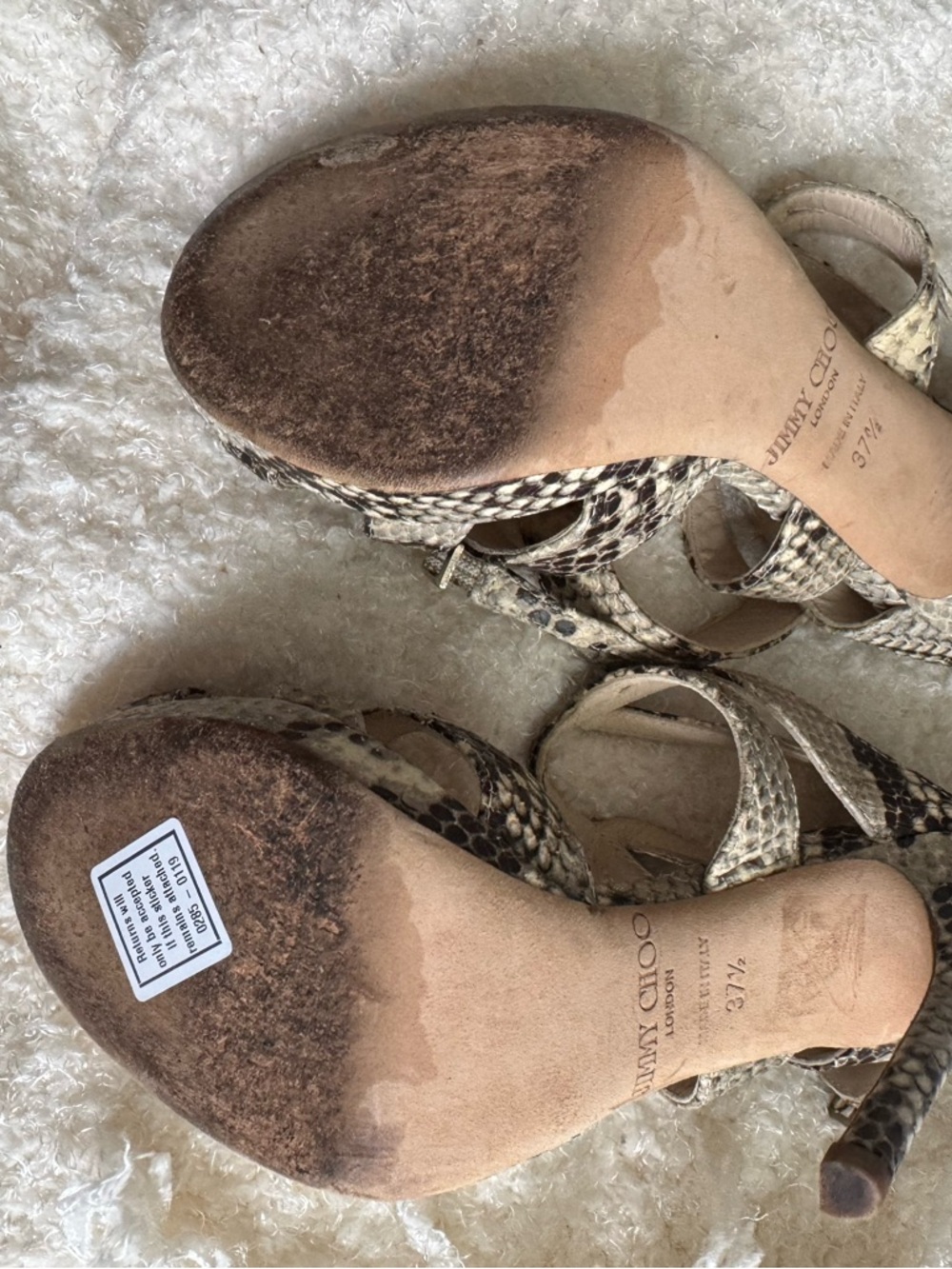 Jimmy Choo Nina Python Heels - Picture 9 of 10